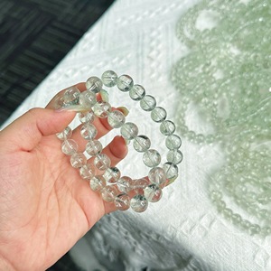 Natural aguamarina verde fluorita verde <span class=keywords><strong>Asai</strong></span> gris piedra lunar obsidiana blanco fantasma púrpura <span class=keywords><strong>Asai</strong></span> pulsera de La Fortuna - Product Image 4