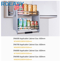 ROEASY-Panier de rangement à condiments en fil de fer pour la cuisine, armoire suspendue, organisateur de garde-manger, porte-épices, salle de bains d'hôtel