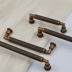 Yellow Bronze Knurled High-End Nordic Modern Minimalist Cabinet Door Drawer Light Luxury Zinc Alloy Long Handle Solid Brass Egg - Product Image 2
