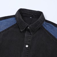 Ensemble en jean délavé rétro à manches courtes avec coupe ample élégante, tenue décontractée tendance en denim de marque pour homme