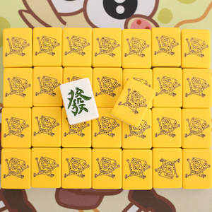 Jeu <span class=keywords><strong>de</strong></span> société Mahjong mignon et tendance, thème Bob l'éponge, pour la maison, 40/42/44 tuiles, édition limitée, cadeau personnalisé pour dortoir - Product Image 4