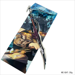 3 Designs Hot New 15.5cm Sung Jin Woo Anime Metal Vintage Keychain Porte-clés personnalisé drôle pour adultes Porte-clés de voiture pour hommes - Product Image 2