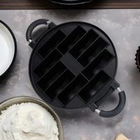 Moule à gaufres en forme de boule personnalisé, moule à gâteau en aluminium moulé de 24 cm, 10 trous, moule à gâteau semi-circulaire, poêle à frire pour la cuisson