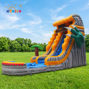 กระดานลื่นเป่าลม PVC กรงเล็บไดโนเสาร์แบบเป่าลมมีธีมสนามเด็กเล่นตามสั่ง - Product Image 1