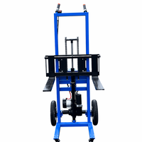 Chariot élévateur à batterie lithium-ion entièrement électrique avec déplaceur latéral hydraulique, hauteur de fourche réglable 9 cm, dimensions des fourches 45x50 cm, 48V/36AH