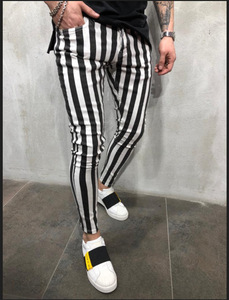 Wholesale New Design Trousers for <strong>Men</strong> Casual Stripe <strong>Chino</strong> Slim Fit Small Ankle Banded Pants - Product Image 2