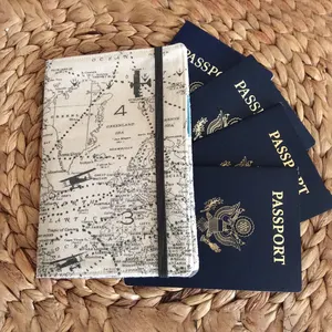 2022新产品定制大家庭世界地图国际旅行护照持有人，4,6，8护照钱包