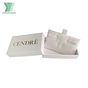 Jewelry box custom special paper hot stamping logo packaging pearl necklace earrings ring watch paper box with inner tray
