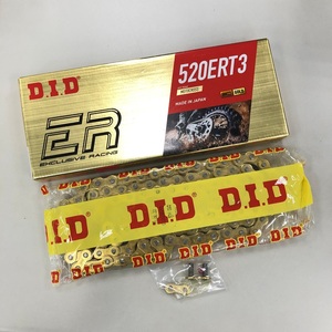Cadena de Distribución para Motocicleta DID Fabricada en Japón 520ERT3 X 120ZB Dorada de Competición Nueva Sin Anillos - Product Image 1