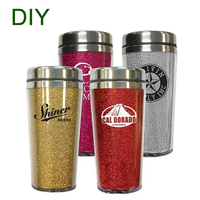 Mousseur à lait de voyage classique portable de 16 oz de qualité alimentaire, à double paroi isolée, avec intérieur en acier inoxydable 304 et extérieur en PS