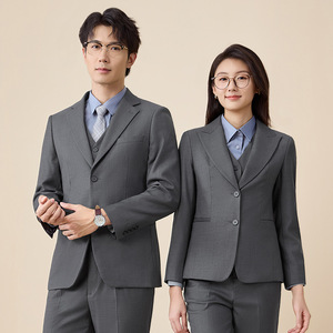 Hotel Uniform Manager Suit Unisex Blue Viscose Fiber Spring 2026 Work Wear - Product Image 2