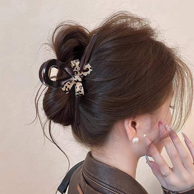 4 pinces à cheveux en forme d'arc d'acide acétique, sans logo doré