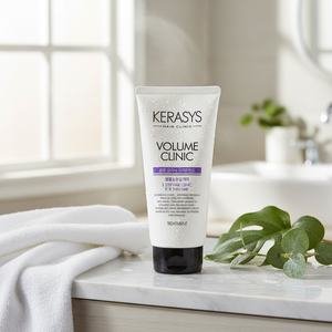 Kerasys Traitement Coréen Volume 300ml Crème Capillaire à la Kératine et au Collagène Bio pour Cheveux Fins – Réparatrice, Hydratante et Lissante - Product Image 3