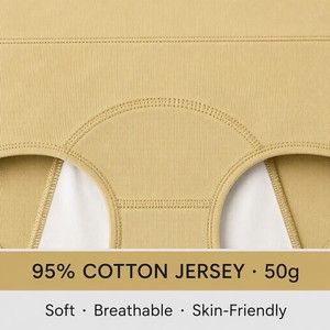 Culottes menstruelles taille haute en coton pour femmes, grandes tailles, respirantes, anti-fuites, ensemble de lingerie <span class=keywords><strong>menstruelle</strong></span> du L au 4XL, tricotées et étanches - Product Image 4