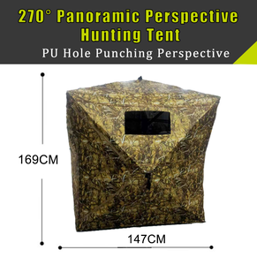 Tenda da Caccia Altamente Mimetica, Traspirante e Impermeabile in Oxford, Design Camouflage Forestale, Portatile e Pieghevole per 3-5 Persone - Product Image 3