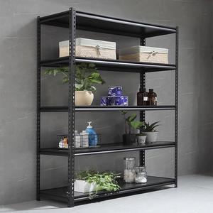 Estante y estante de exhibición sin pernos negros de gran oferta, estantes de Metal para almacenamiento en sala de estar - Product Image 5