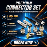 Connecteur industriel IP67 M12, code A B D, 3 4 5 6 8 10 12 17 broches avec câble, connecteur circulaire étanche