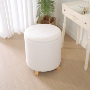 2025 repose-pieds en polaire Teddy de luxe petit <span class=keywords><strong>tabouret</strong></span> pouf avec rangement pour salon - Product Image 2