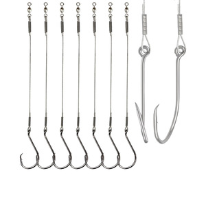 Anzuelos Circulares con Línea de Acero, Anzuelos de Pesca de Pulpo para Agua Salada 3/0-8/0 para Bagre - Product Image 1