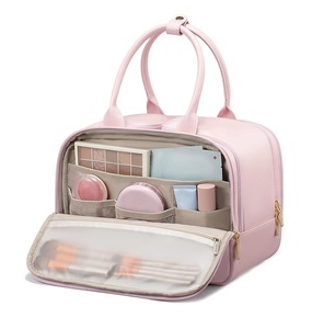 Waterproof Cosmetic PU <b>Leather</b> Makeup <b>Bag</b> Travel <b>Toiletry</b> <b>Bag</b> for Women - Product Image 2