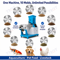 Extrudeuse de granulés aquatiques de type flottant pour la fabrication de granulés d'aliments pour poissons, crevettes, volailles, animaux et animaux de compagnie.
