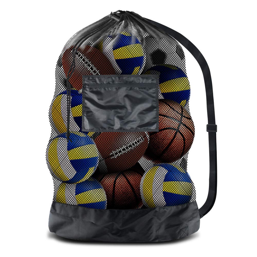 Очень большая спортивная сумка для мяча, Сетчатая Сумка для мяча, сверхпрочные Сумки на шнурке для удержания баскетбола, волейбола, бейсбола