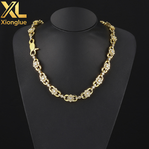 Collar de Cadena Cubana de Lujo con 8 Flores, Chapado en Plata, Joyería de Moda, Regalo para Mujer - Product Image 5