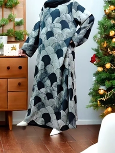 2025 nouvelle impression robes longues femmes sweat à capuche zippé Abaya vêtements femmes vêtements islamiques femmes fabricants robe musulmane - Product Image 5