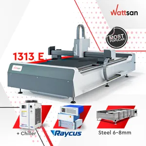 Wattsan 1313 E Raycus Ipg 1500W 2000W 3000W Laser Cnc Aluminium Staal Messing China Zonnecel Fiber Lasersnijmachine