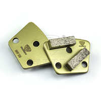 Segment de meule diamantée trapézoïdale haute performance 30 Grit pour machine à poncer les sols en béton, multi-grains 16 # -220 #   Interface personnalisée
