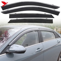 Pour Hyundai Elantra 2021-2024 berline, pare-soleil extérieur de fenêtre de voiture, déflecteur de ventilation, protection contre le soleil et la pluie, déflecteurs, couvre-éclairs, 4 pièces