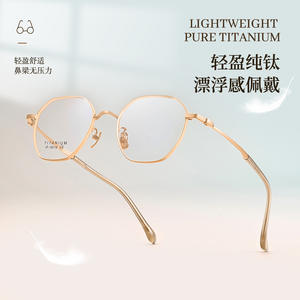 Monturas de Gafas Octogonales de Titanio 6016 Unisex Ligeras con Lentes de Resina Hechas en Shenzhen - Product Image 5