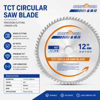 Lame de scie circulaire TCT 60T de 12 pouces (305*30mm) avec tranchant de 3,2mm en carbure pour la découpe du bois massif et du contreplaqué