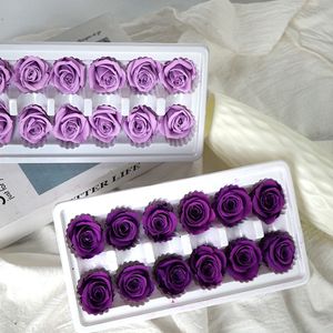 Vente en gros <span class=keywords><strong>de</strong></span> fleurs conservées aux couleurs décoratives personnalisées, tête <span class=keywords><strong>de</strong></span> rose éternelle, roses conservées pour toujours - Product Image 1