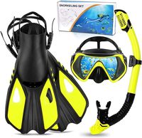 Adulte Anti Fuite Équipement De Plongée Palmes Réglables Masque De Plongée Plein Sec Top Tuba Avec Sacs De Voyage
