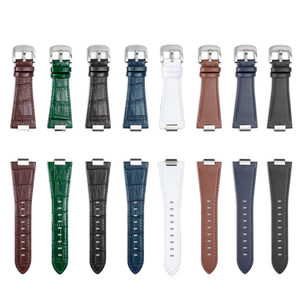 Correas de Reloj Inteligente de Cuero Genuino con Insertos Metálicos de Liberación Rápida, Transpirables y de Alta Calidad, de 27*12 mm, para Relojes PRX - Product Image 1