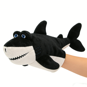 Marioneta de mano de animal personalizada, marioneta de tiburón de peluche, juguete de marioneta de animal marino - Product Image 1