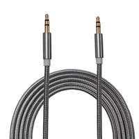 3.5mm mâle à mâle et femelle Prise audio auxiliaire Jack vers Usb 2.0 femelle Câble tressé Usb Glow