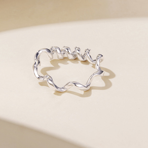 Modern Twisted <b>Silver</b> Plated Eternity Band <b>Ring</b> With <b>Cubic</b> <b>Zirconia</b> Pave Setting For Women Engagement Jewelry - Product Image 3