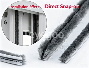 Guarnizione in Silicone Ecologica con Protezione Antipioggia in Plastica per Finestre e Porte Esterne - Product Image 3
