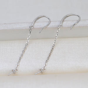 Juego de Colgantes de Plata S925 con Diseño de Lazo, Hechos a Mano, para DIY, con Perlas de 8-13 mm, Accesorios de Joyería, Componentes y Fornituras para Joyería-3984 - Product Image 3