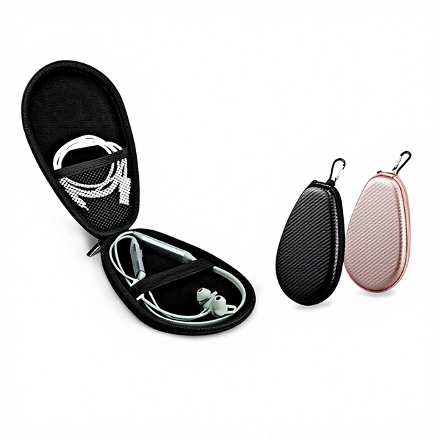 Neck-hanging EVA Earphone Storage Case for Wireless Bluetooth Earphones Portable EVA Box