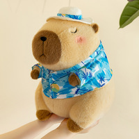 Nouvelle peluche Capybara style été, jouet en coton rose avec bouée de natation, 0-10 cm, cadeau pour filles