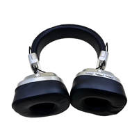 Casque Bluetooth sans fil rétro supra-auriculaire haut de gamme, pliable, stéréo, avec coussinets en cuir protéiné doux et confortables