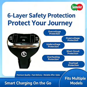 Chargeur de voiture rapide 65W, double USB-A type-C, chargeur de téléphone pour voiture, charge rapide QC3.0 PD, prise allume-cigare, adaptateur d'alimentation pour voiture - Product Image 4