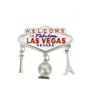Aimants de réfrigérateur en métal souvenirs de ville, fabrication américaine, vente en gros, personnalisés, <span class=keywords><strong>Las</strong></span> <span class=keywords><strong>Vegas</strong></span>, New York, aimant métallique <span class=keywords><strong>Las</strong></span> <span class=keywords><strong>Vegas</strong></span>, conception gratuite - Product Image 2