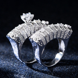 Set di Anelli Abbinati dal Design Traforato, Eleganti Anelli da Dito per Donne - Product Image 2