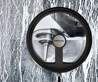 Disque rotatif optique transparent scellé en aluminium anodisé dur avec anneau extérieur pour port d'observation de machine de fraisage CNC Stdier