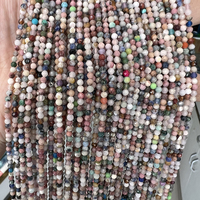 Perles en vrac de pierres précieuses naturelles multicolores facettées de 2 mm, 3 mm, 4 mm pour la fabrication de bijoux