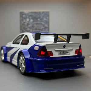 รถเหล็กหล่อแบบไดแคสต์ ขนาด 1:24 รุ่น BMWSS M3 GTRE46 พร้อมเสียงและไฟ ประตูเปิดได้ ของสะสมตกแต่ง ของเล่นโลหะ รถโบราณ สำหรับเด็กผู้ชาย - Product Image 6